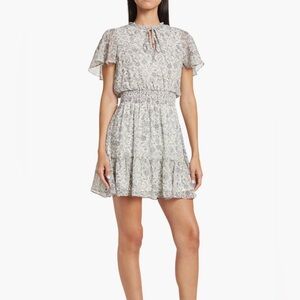 BCBGeneration Gray Floral Mini Dress